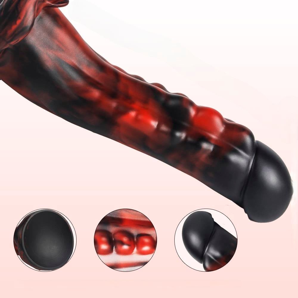 Belden Bağlamalı 21,5 cm Gerçekçi Kalın Dildo Penis - Monster43