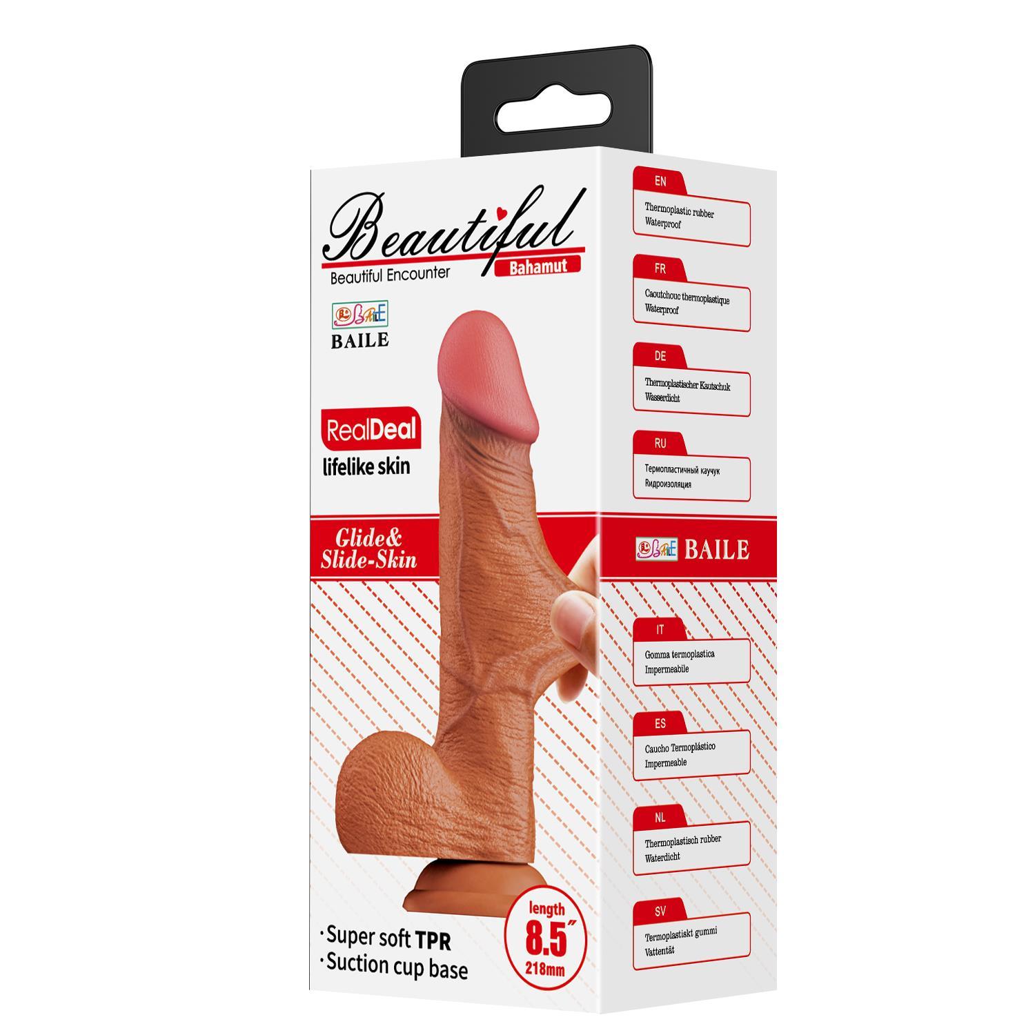 Belden Bağlamalı 21,8 cm Et Dokulu Gerçekçi Çift Katmanlı Silikon Melez Penis