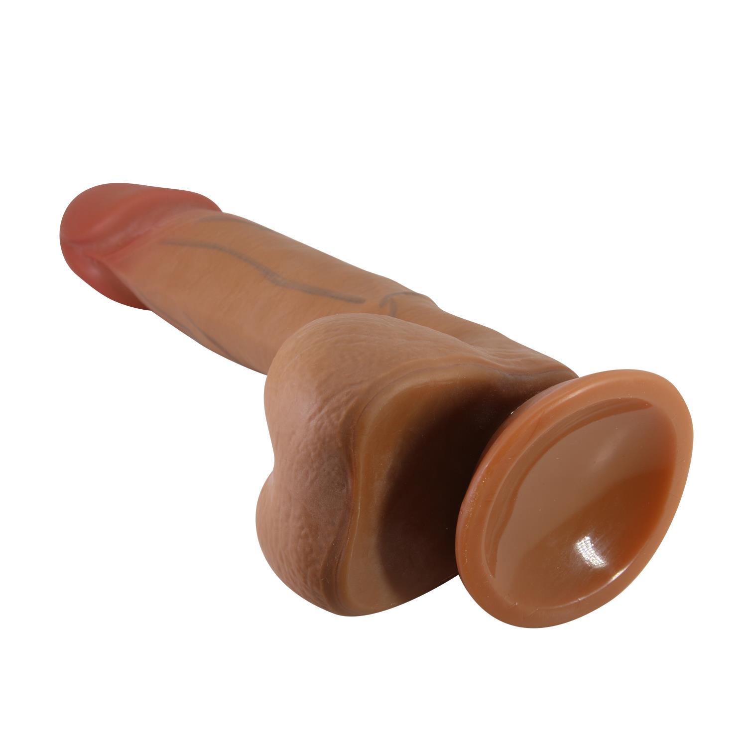 21,8 cm Et Dokulu Gerçekçi Çift Katmanlı Silikon Melez Penis