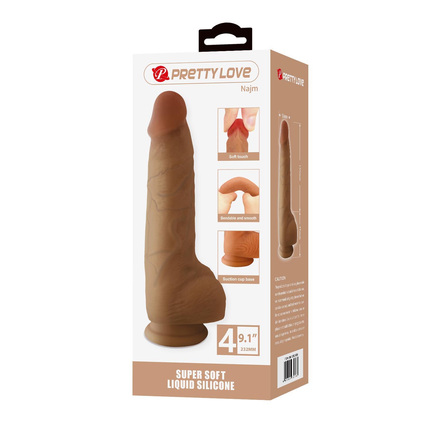 Belden Bağlamalı 23,2 cm Realistik Vantuzlu Dildo Penis - Najm