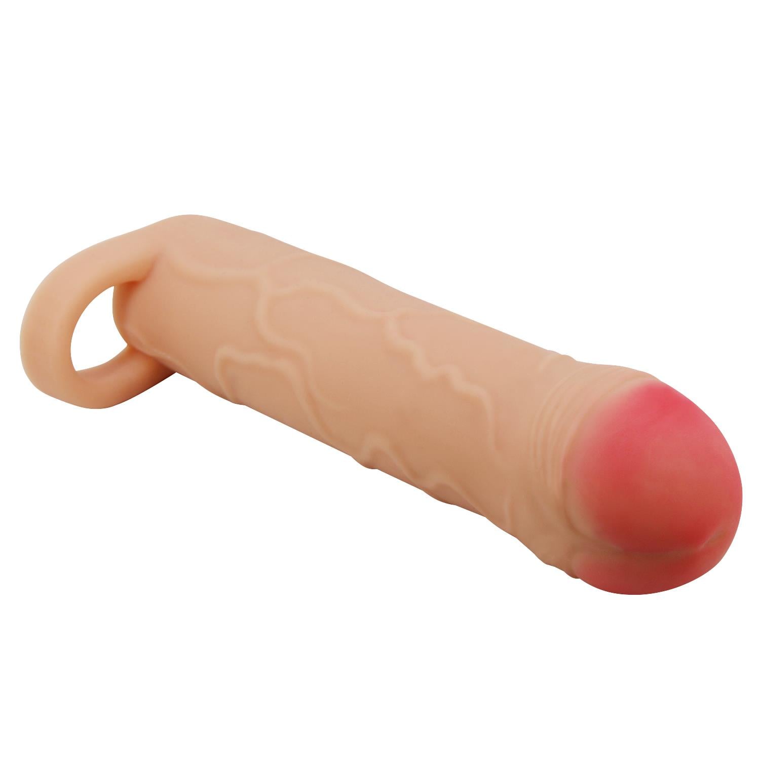 2,5 cm Dolgulu Premium Ten Rengi Silikon Penis Kılıfı - Bunion