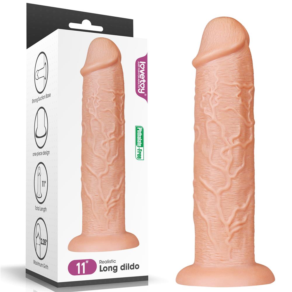 28 cm Gerçekçi Testissiz Kalın Dildo Penis