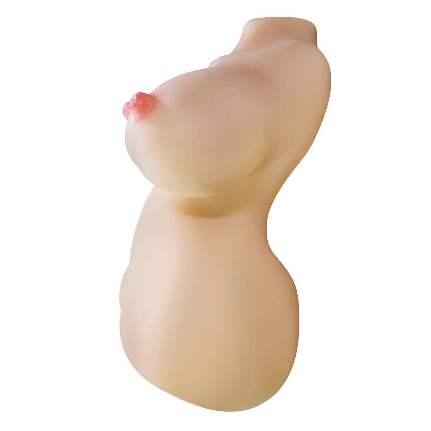 3 Boyutlu İki İşlevli Yarım Vücut Anal Vajinal Silikon Seksi Manken - Fiona