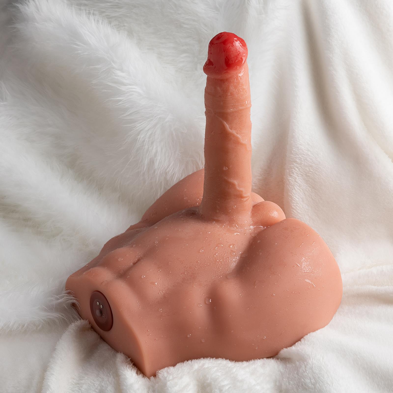 Gerçekçi Yapıda Realistik İleri Geri Hareketli 17,5 cm Penisli Erkek Vücut - Peel