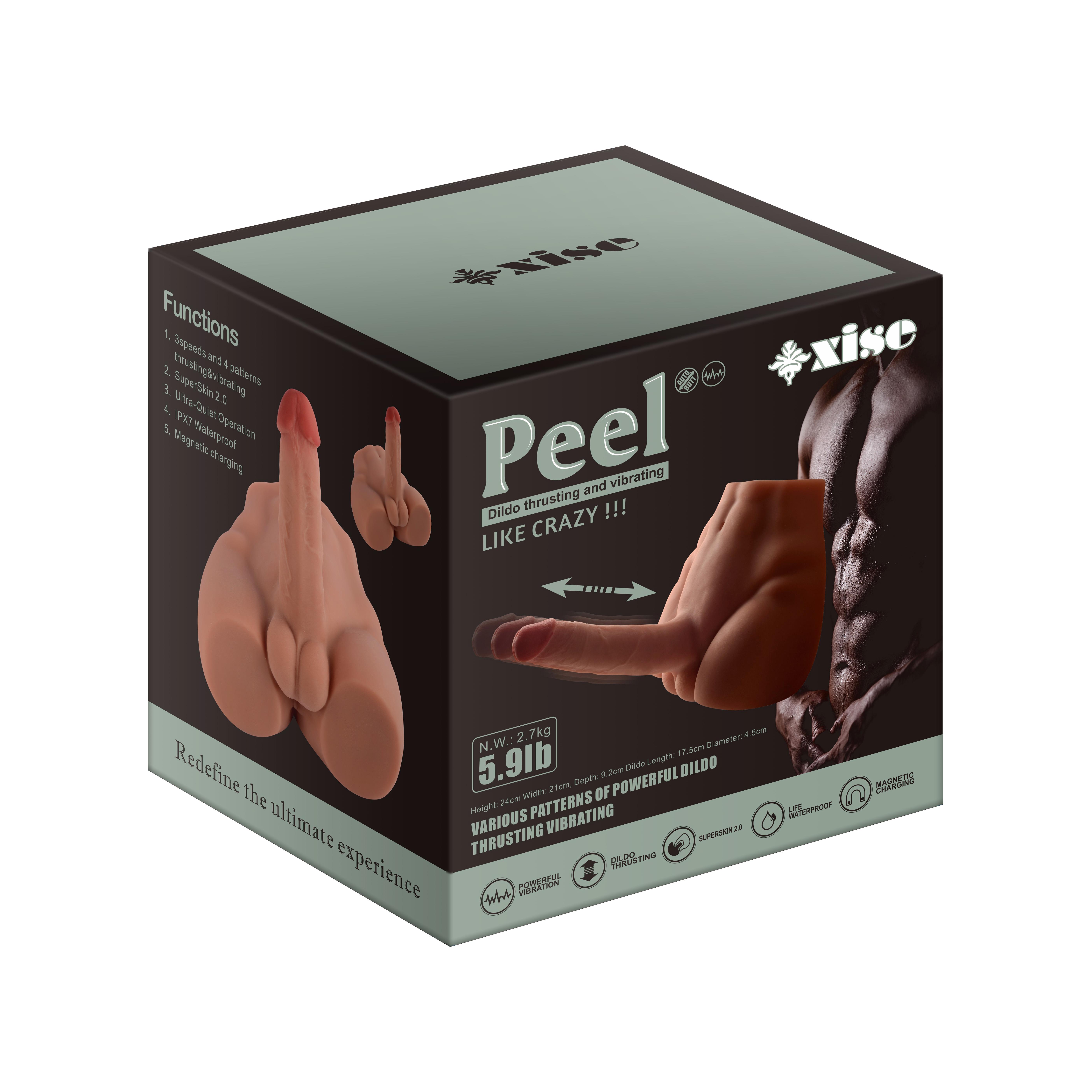 Gerçekçi Yapıda Realistik İleri Geri Hareketli 17,5 cm Penisli Erkek Vücut - Peel