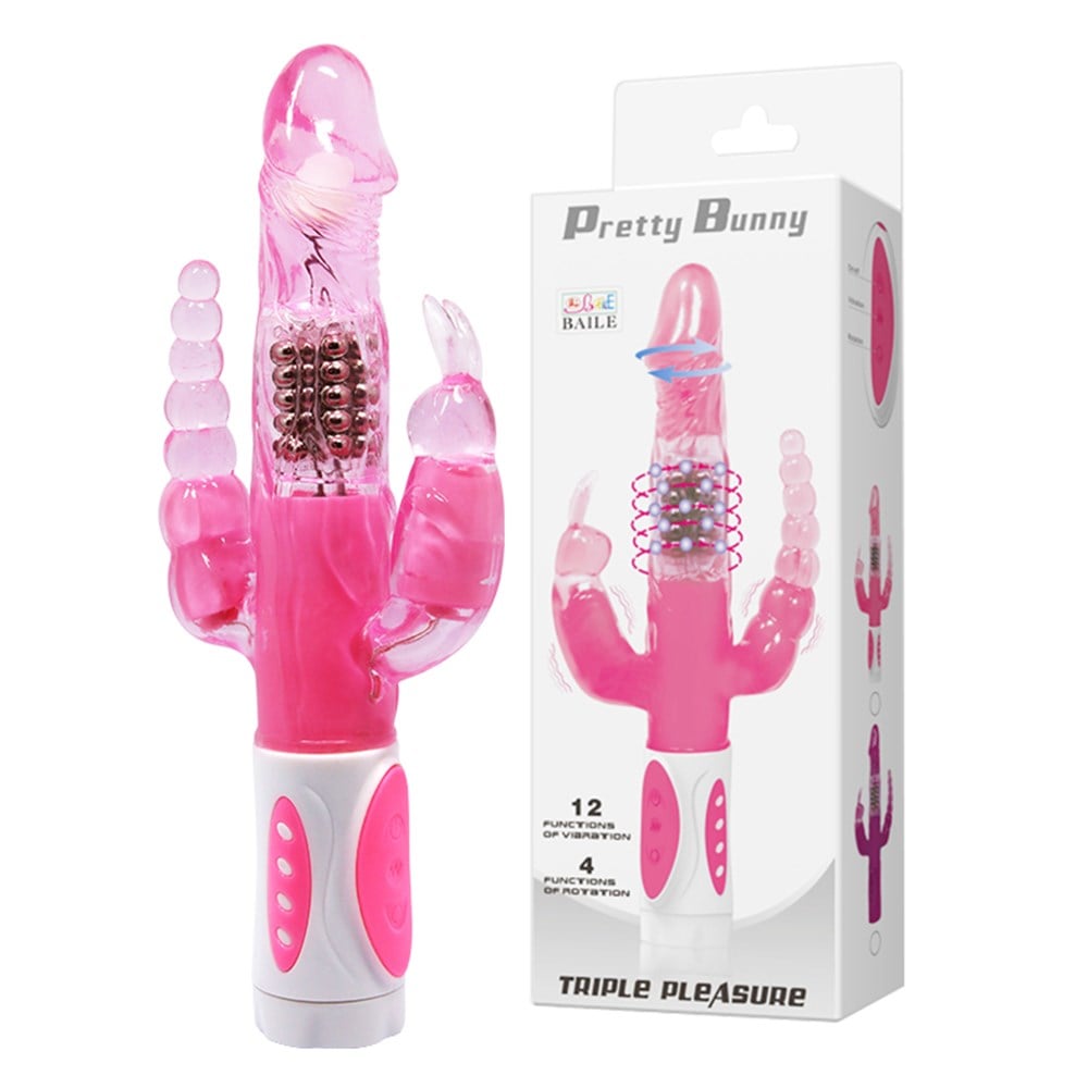 Oynar Başlı Klitoral & Anal Uyarıcılı Teknolojik Vibratör Penis