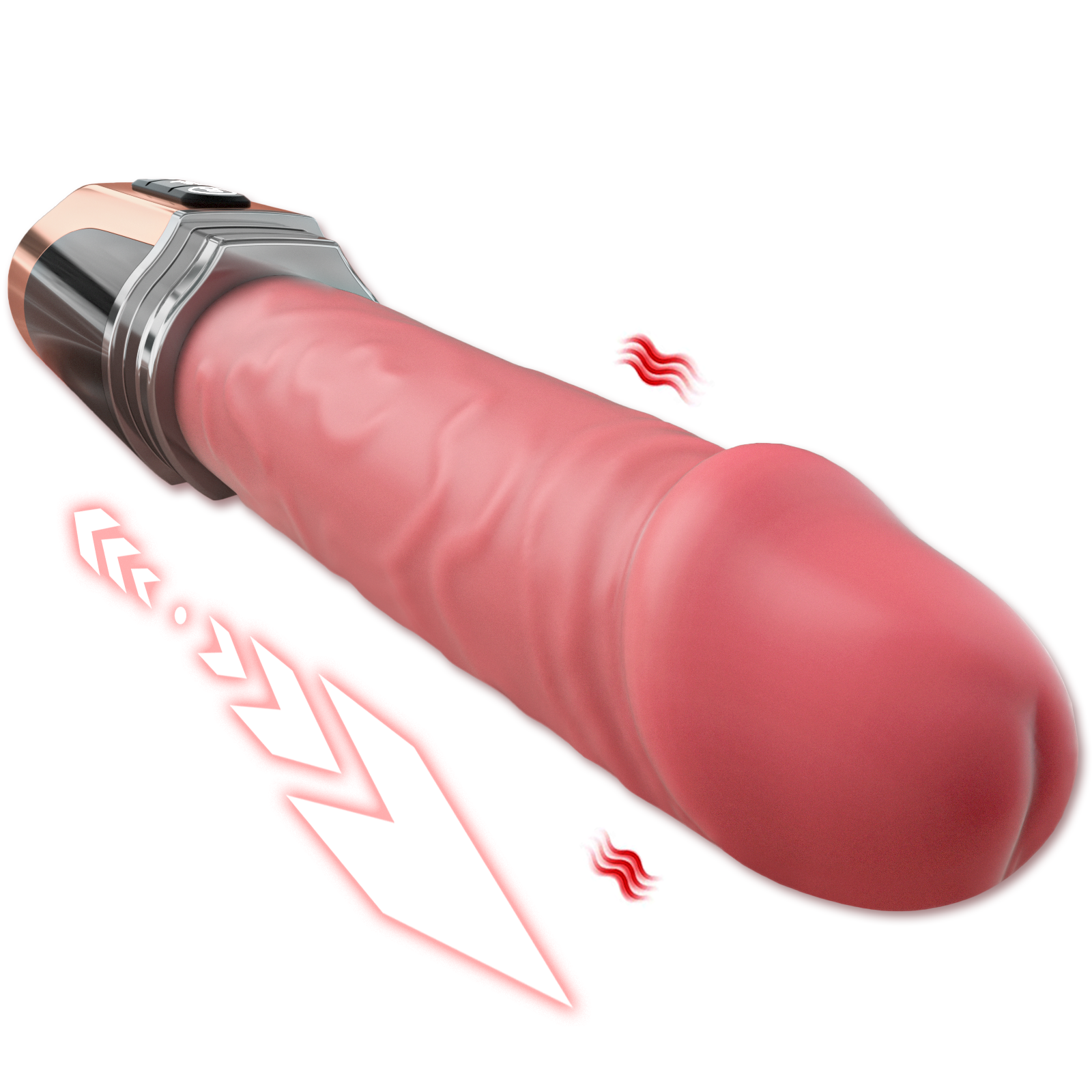 Şişirilebilir İleri Geri Hareketli USB Manyetik Şarjlı 23 cm İleri Geri Hareketli Titreşimli Dildo - Jose