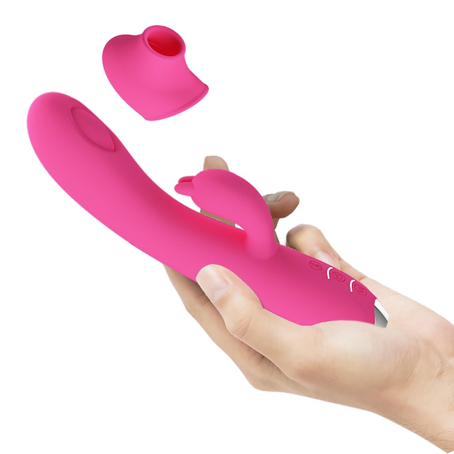 USB Şarjlı 3 Emme ve 12 Titreşim Fonksiyonlu 19,8 cm Teknolojik Vibratör- Regina