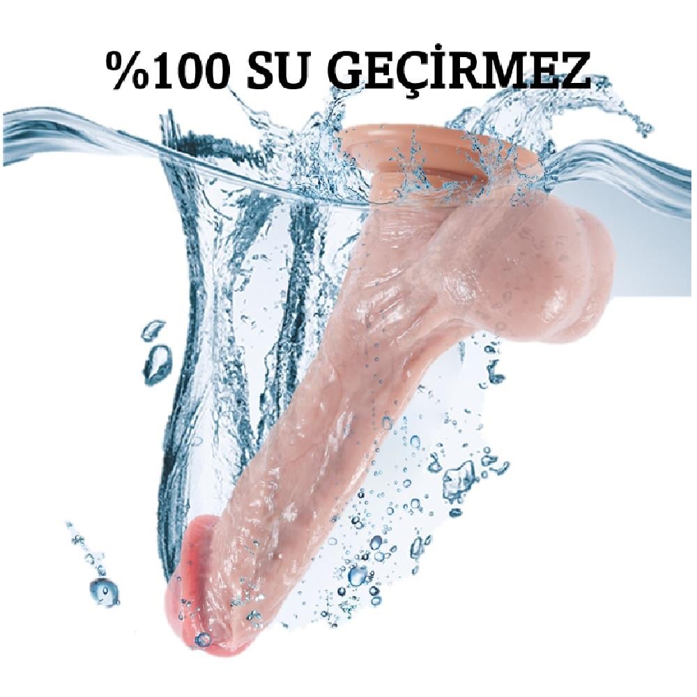 Yeni Nesil Çift Katmanlı 23 cm Realistik Dildo Penis