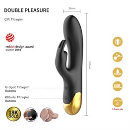 12 Parçalı 18K Altın Kaplamalı Elit Vibratör Seti - Queens Collection