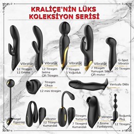 12 Parçalı 18K Altın Kaplamalı Elit Vibratör Seti - Queens Collection