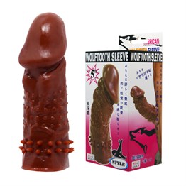 13 cm Klitoral Uyarıcılı Tırtıklı Penis Kılıfı