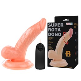14,5 cm Oynar Başlı Titreşimli Realistik Vibratör Penis - Rota Dong