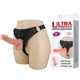 18 cm Belden Bağlamalı İçi Dolu Strapon Penis