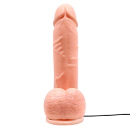 19,5 cm Gerçekçi Titreşimli Dildo Vibratör Penis