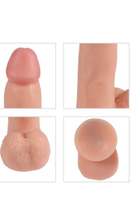 19,5 cm Belden Bağlamalı Titreşimli Realistik Dildo Penis Set
