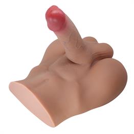2 İşlevli Realistik 17,3 cm Penisli Anal Girişli Erkek Kalça - Rhyne