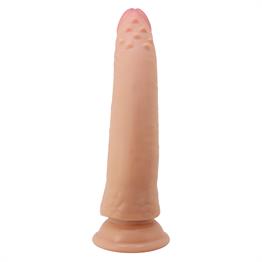 21 cm Yeni Nesil Çift Katmanlı Realistik Vantuzlu Testissiz Dildo Penis - Kable