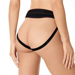 21,5 cm Belden Bağlamalı İçi Dolu Strapon Dildo