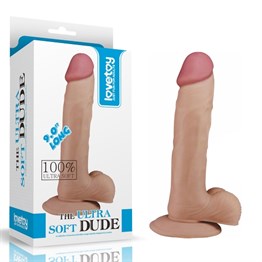 22 cm Gerçekçi Çift Katmanlı Silikon Penis