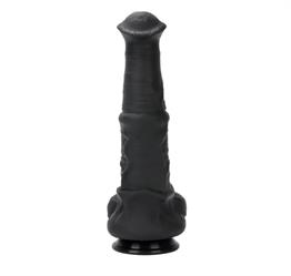24 cm Et Dokulu Gerçekçi Çift Katmanlı Sünnetsiz Silikon Zenci Penis