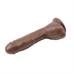 25 cm Belden Bağlamalı Realistik Titreşimli Melez Vibratör Dildo Penis
