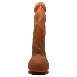 25,2 cm Realistik Vantuzlu Melez Dildo Penis + Kemer + Kayganlaştırıcı Hediyeli