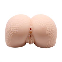 3 Boyutlu 2 İşlevli Titreşimli Suni Vajinal ve Anal Masturbatör - Jessica