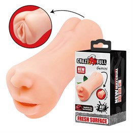 3 Boyutlu Çift Taraflı Suni Oral & Vajinal Mastürbatör - Gemini