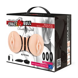 3 Boyutlu Çift Taraflı Titreşimli Suni Vajinal Mastürbatör - Emma