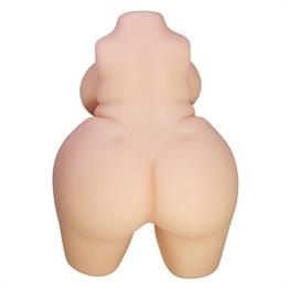 3 Boyutlu İki İşlevli Büyük Kalçalı Yarım Vücut Anal Vajinal Silikon Seksi Manken - Grace