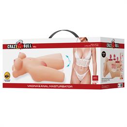 3 Boyutlu İki İşlevli Yarım Vücut Anal Vajinal Silikon Seksi Manken - Mia