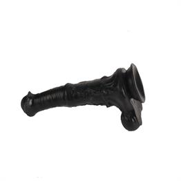 43 cm Et Dokulu Gerçekçi Çift Katmanlı Sünnetsiz Silikon Zenci Penis - Horse Power 3