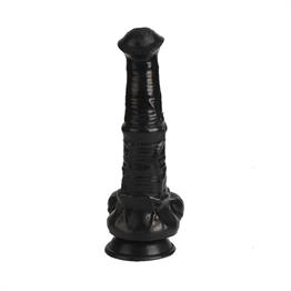 43 cm Et Dokulu Gerçekçi Çift Katmanlı Sünnetsiz Silikon Zenci Penis - Horse Power 3