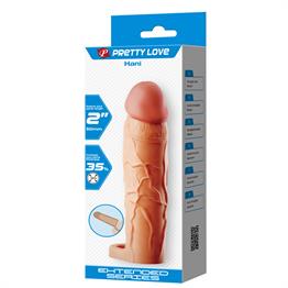 5 cm Dolgulu Premium Ten Rengi Silikon Penis Kılıfı - Hani