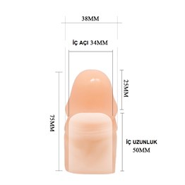 2,5 cm Uzatmalı Penis Kılıfı