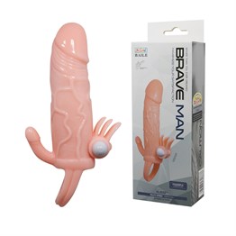 Anal Vajinal Klitoral Uyarıcılı Titreşimli Penis Kılıfı