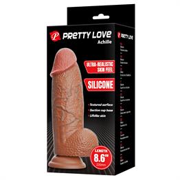 Belden Bağlamalı 22 cm Gerçekçi Kalın Dildo Penis - Achille