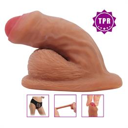 Giyilebilir Realistik 13 cm Yapay Melez Penis - Warnell
