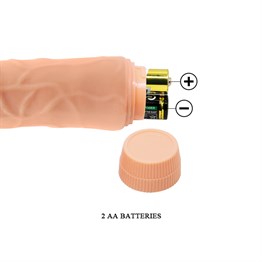 Güçlü Titreşimli 19,5 cm Realistik Vibratör Gerçekci Penis Dildo