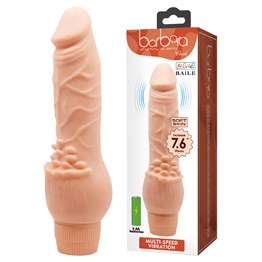 Güçlü Titreşimli 19,5 cm Realistik Vibratör Gerçekci Penis Dildo