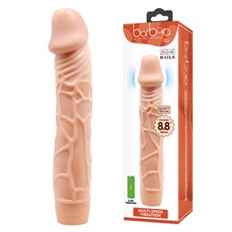 Güçlü Titreşimli 22,5 cm Realistik Vibratör Gerçekci Penis Dildo