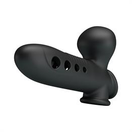 Hava Yastıklı Premium Zenci Rengi Silikon Penis Kılıfı - Crane