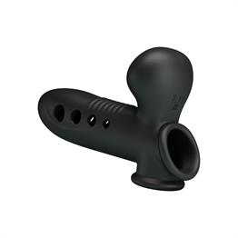 Hava Yastıklı Premium Zenci Rengi Silikon Penis Kılıfı - Crane