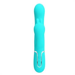 Manyetik Şarjlı Oynar Gövdeli Klitoral & Anal Uyarıcılı Teknolojik Vibratör Penis