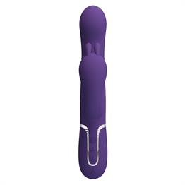 Manyetik Şarjlı Oynar Gövdeli Klitoral & Anal Uyarıcılı Teknolojik Vibratör Penis