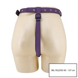 Mor Renkli Universal Protez Penis Belden Bağlama Kemeri - Caludio 3