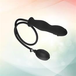 Şişebilen Pompalı Boğumlu Anal Plug Siyah