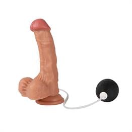 Su Fışkırtmalı Vantuzlu Ten Dokulu 18 cm Penis