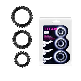 Titan 3lü Tırtıklı Penis Halkası